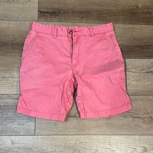 Vineyard Vines Men's Salmon Pink Flat Front Shorts (Breaker)